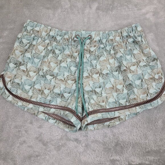 PrAna‎ Seaside Safari Mariya Blue Green Athletic Shorts Zebra Size Small Shorts - Picture 1 of 9